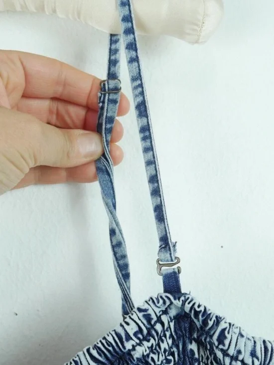 Oli & Hali Mineral Washed Songbird Ruffle Bodice Wide Leg Jumpsuit Small - Picture 7 of 12